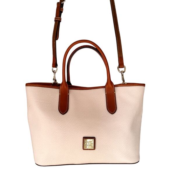 Dooney & Bourke Brielle luxury satchel blush Pebble grain Leather quiet luxury - Picture 2 of 11